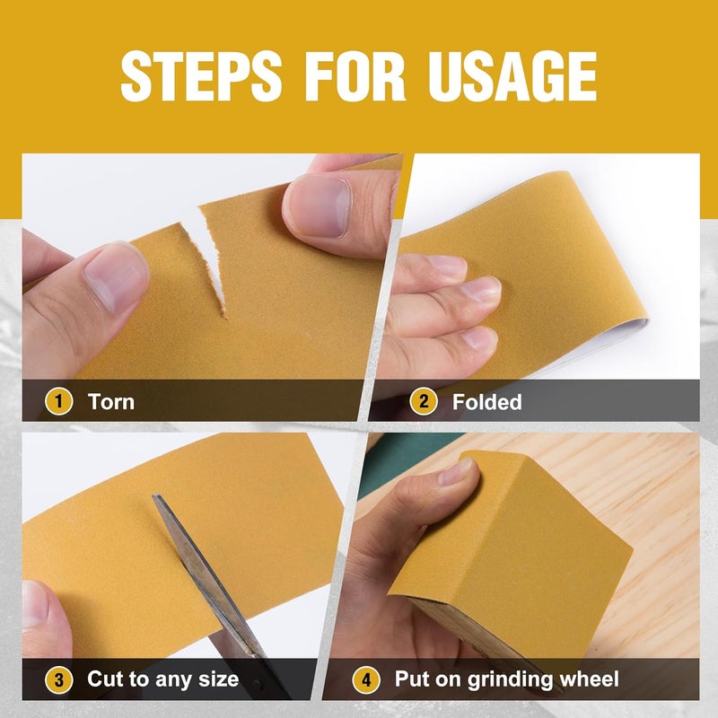 Shawya Longboard Sandpaper 600-Grit 2-3/4in x 20 Yards Self Adhesive Stickyback PSA Sandpaper Roll Aluminum Oxide Sanding Sheet Roll for Woodworking Auto Body and Hand Sanding Blocks - Image 4
